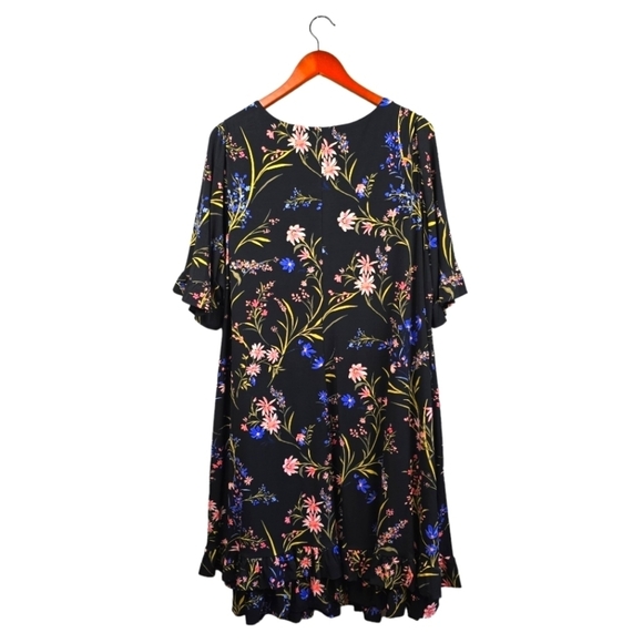 CECE Garden Floral Ruffled Kint Dress Multi-colored Womens Plus Sz 3X - Picture 8 of 14